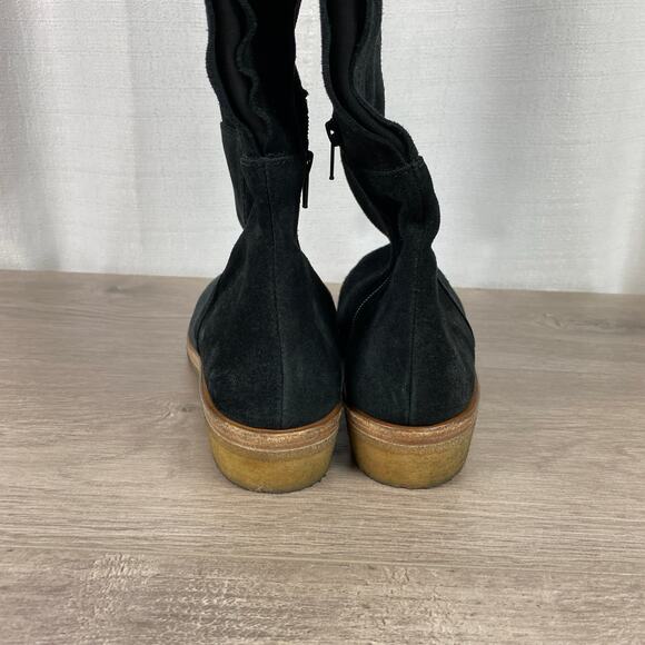 Free People Black Suede Leather Banks Over The Knee Boots Sz.40(US 9.5) NWOB - Picture 6 of 16